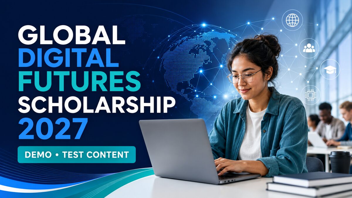 Student exploring global digital futures scholarship opportunities
