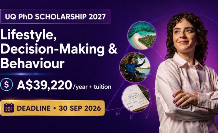 UQ Lifestyle Decision-Making PhD Scholarship 2027