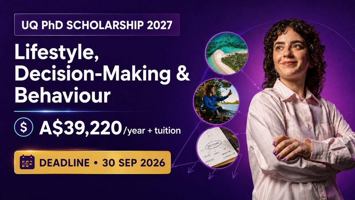 UQ Lifestyle Decision-Making PhD Scholarship 2027